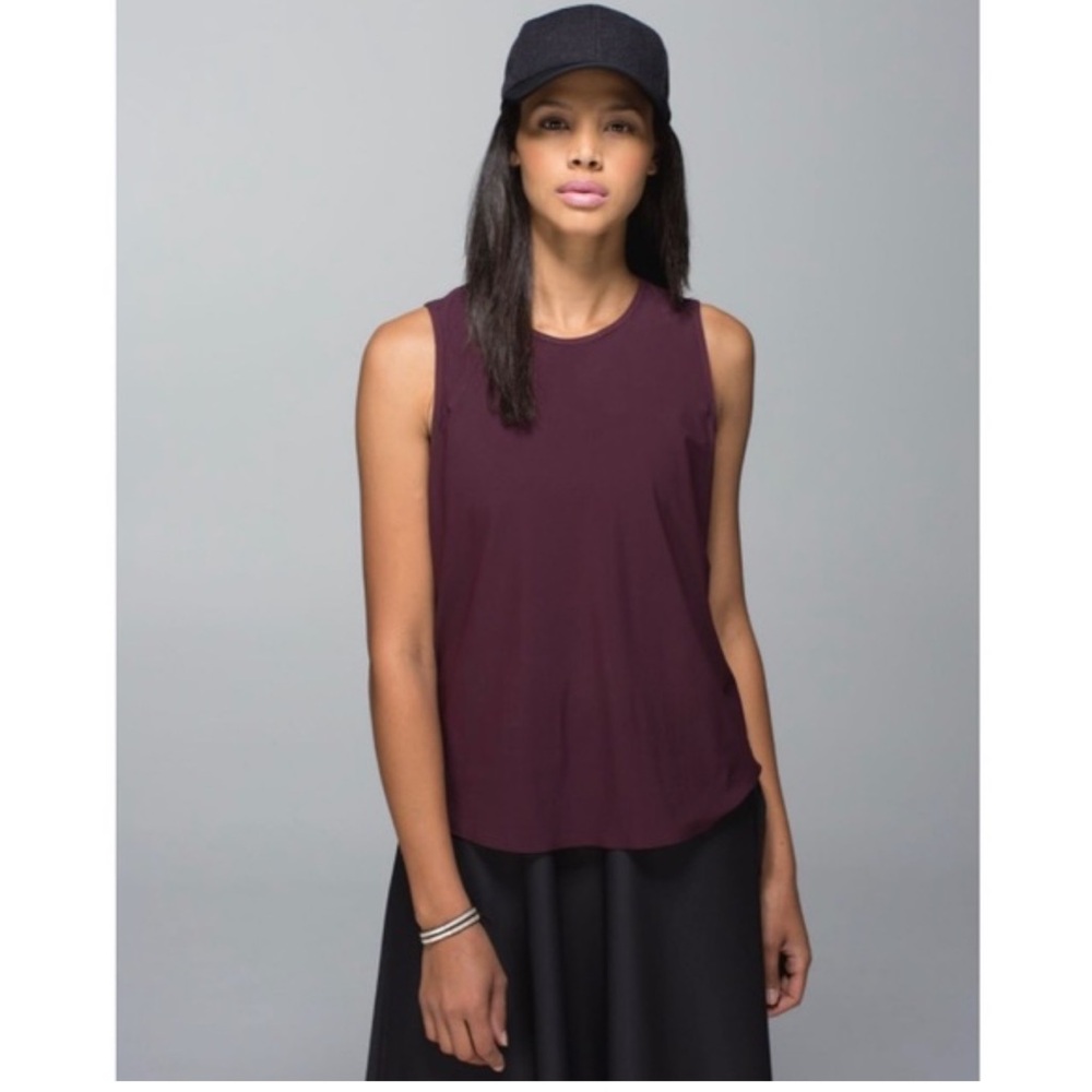 Lululemon Here To There Tank Bordeaux Drama